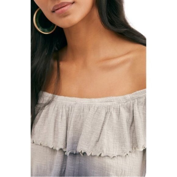 Free People Cora Lee Off the Shoulder Top. S - Picture 3 of 12